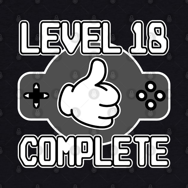 Level 18 Complete 18th Birthday 18 Years Gamer 2002 by Kuehni